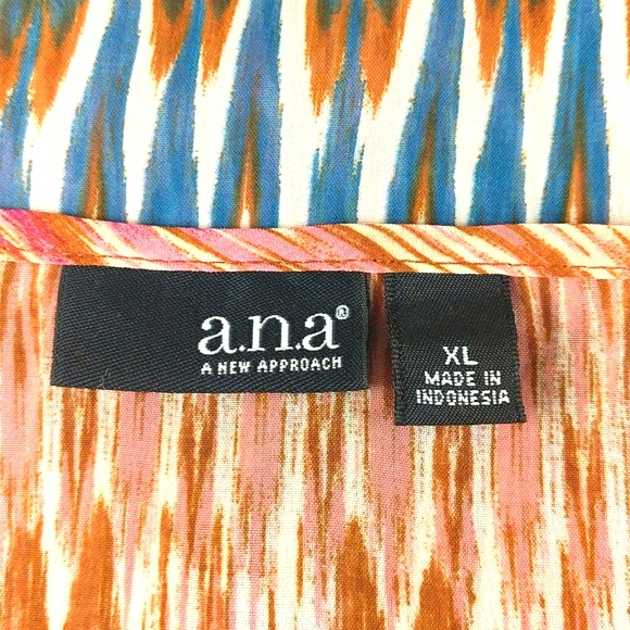 a.n.a Pink & Blue Zig-Zag Striped Coverup (Size: X-Large) - Picture 8 of 10
